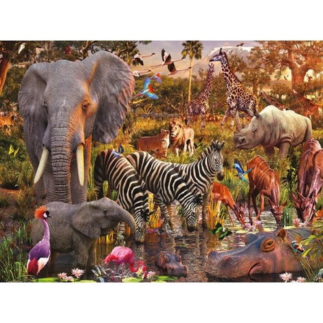 The Jungle Animals Diy 5D Diamond Painting Kits UK
