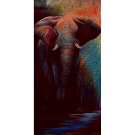 Modern Art Colorful Elephant Diy 5D Diamond Painting Kits UK