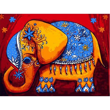 Modern Art Colorful Elephant Diy 5D Diamond Painting Kits UK