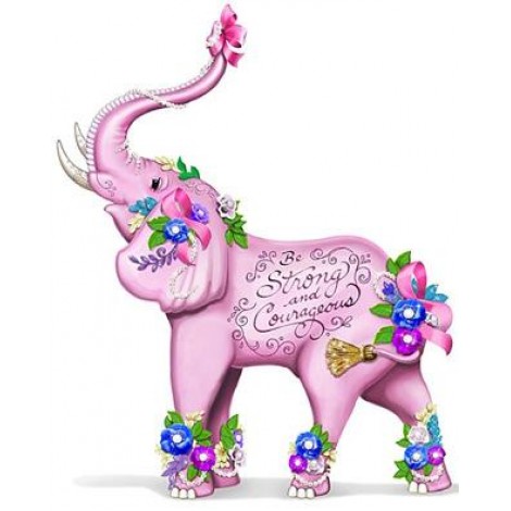 Lovely Pink Elephant 5D Diy Diamond Painting UK