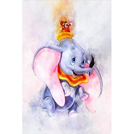 Cute Cartoon Colorful Elephant And Mouse 5D DIY Diamond Painting