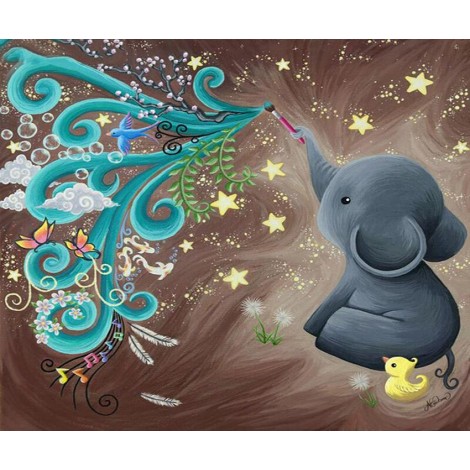 Special Cartoon Elephant Diy 5D Diamond Painting UK