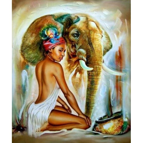 Beauty And Elephant Diy 5D Diamond Painting Kits UK