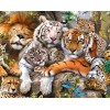 Funny Tiger Lion Leopard 5D Diy Diamond Kits UK