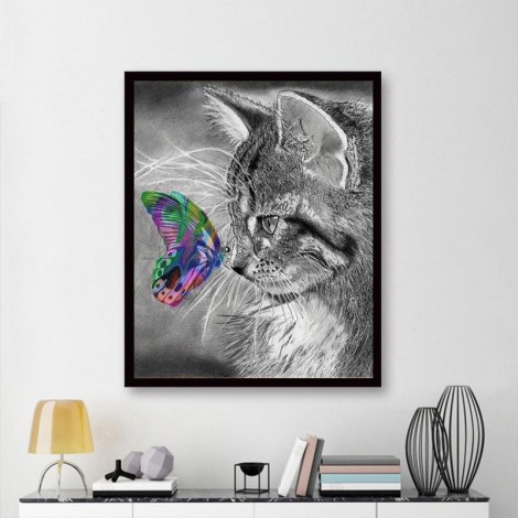 Dream Cat And Butterfly Diamond Painting UK