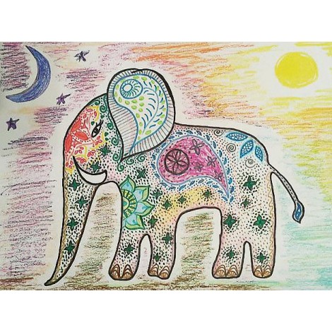 Colorful Elephant 5D Diy Diamond Painting Kits UK
