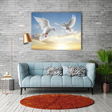 White Pigeons 5D DIY Diamond Painting UK