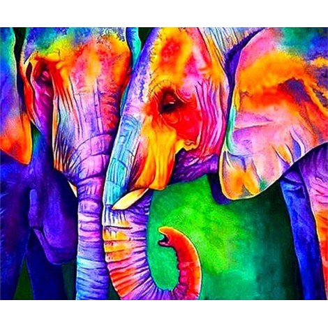Watercolor Elephant Diy 5D Diamond Painting Kits UK