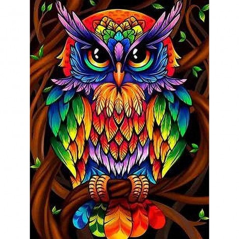 Modern Art Styles Colorful Owl Diamond Painting Kits UK