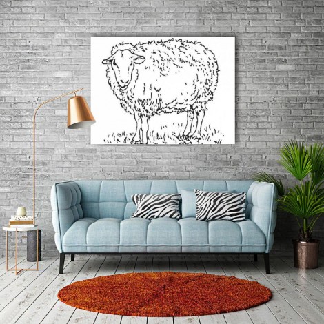 The Abstract Sheep 5D DIY Diamond Painting Kits UK