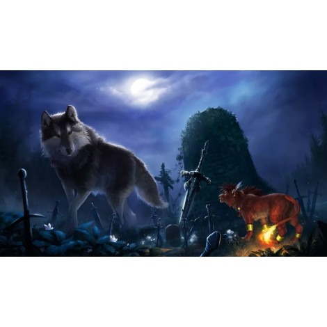 Fantasy Grey Wolf 5D DIY Diamond Painting