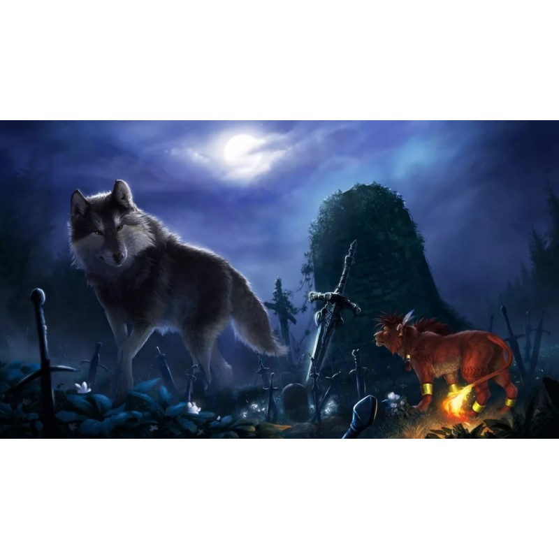 Fantasy Grey Wolf 5D...