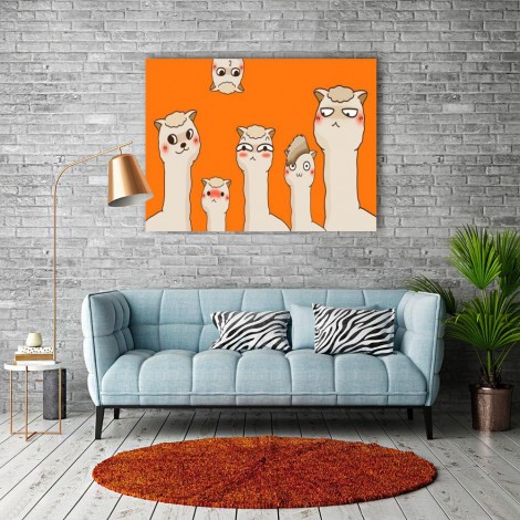 Cartoon Animal Alpaca 5D DIY Diamond Painting Kits UK