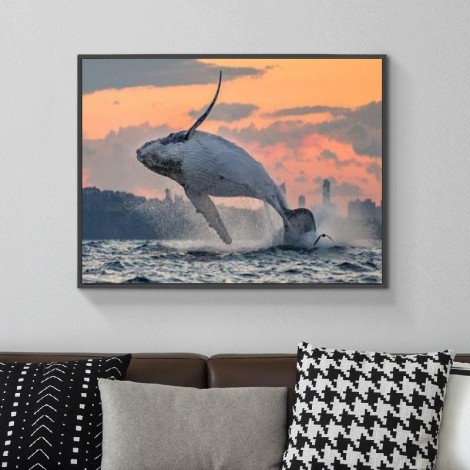 New Oil Painting Style Dolphin 5D DIY Diamond Painting Kits UK