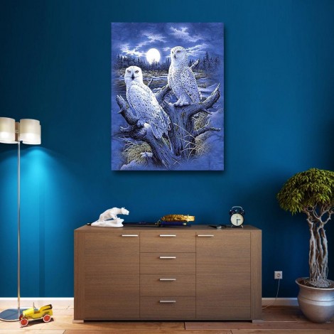 Winter 5D DIY Diamond Painting Animal Owl