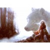 Wolf and Lady 5D DIY Diamond Painting