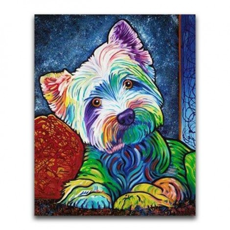 Cute Colorful Dog 5d Diy Diamond Painting Kits UK