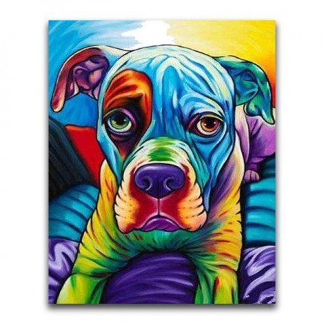 Funny Watercolor Pet Dog Diy 5d Diamond Painting Kits UK