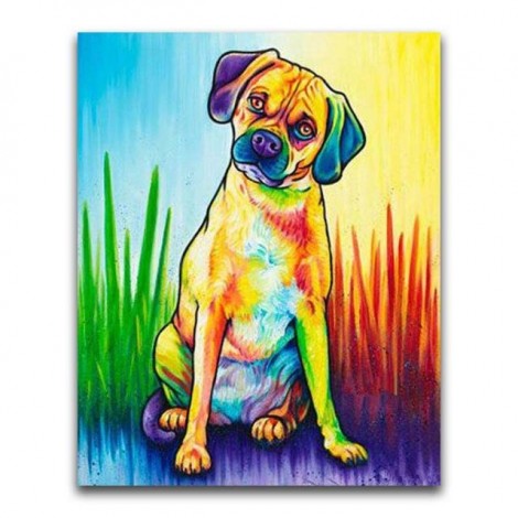 Watercolor Pet Dog Diy 5d Diamond Painting Kits UK