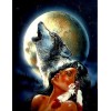 Lady and Wolf 5D Diy Diamond Painting Kits UK