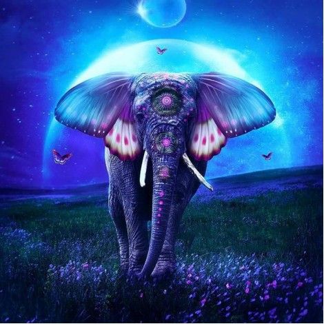 Dream Fly Elephant 5d Diy Diamond Painting Kits UK