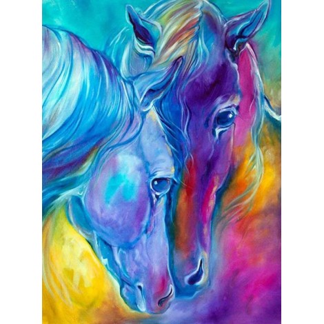 Colorful Horses 5D Diy Diamond Painting Kits UK
