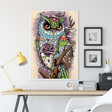 Special Cheap Cute Owl Picture 5d Diy Diamond Painting Kits UK