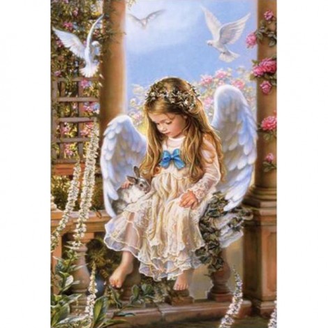 Hot Sale Angel Wings Fairy Portrait 5D Diy Diamond Painting Kits UK