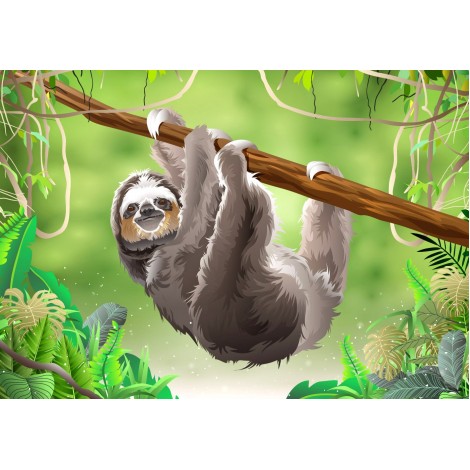 Cartoon Sloth Hanging In The Tree 5D DIY Diamond Painting
