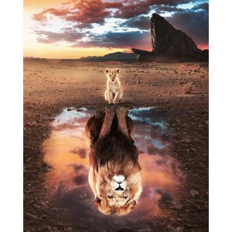 Hot Sale Family Lions Portrait 5d Diy Diamond Painting Kits UK