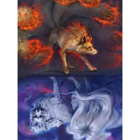 Best New Dream Wolf Pattern 5d Diy  Diamond Painting Kits UK