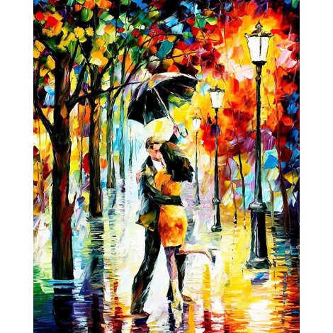 Modern Art Styles Dance Under The Umbrella Diamond Painting Kits