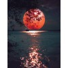 Red Moon And Sea 5D DIY Diamond Painting