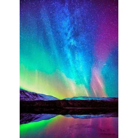 Mountains Aurora 5D Diy Diamond Painting Kits UK