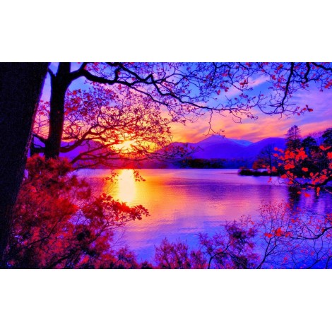 Sunset Tree River 5D DIY Diamond Painting